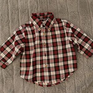 The Children's Place Red and Black Plaid Button Down Shirt